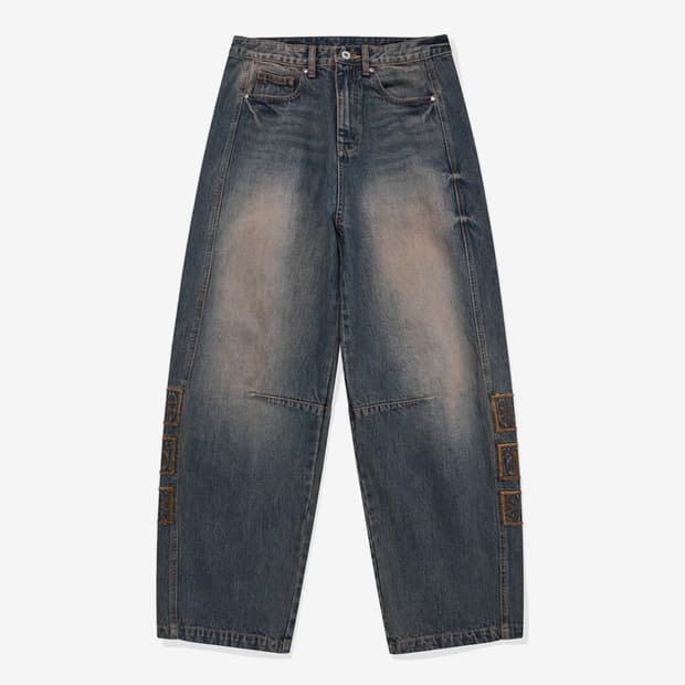 카락터 Vintage emblem denim pants (1)