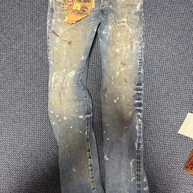 [33] 더블알엘 슬림 셀비지 페인티드 워싱진