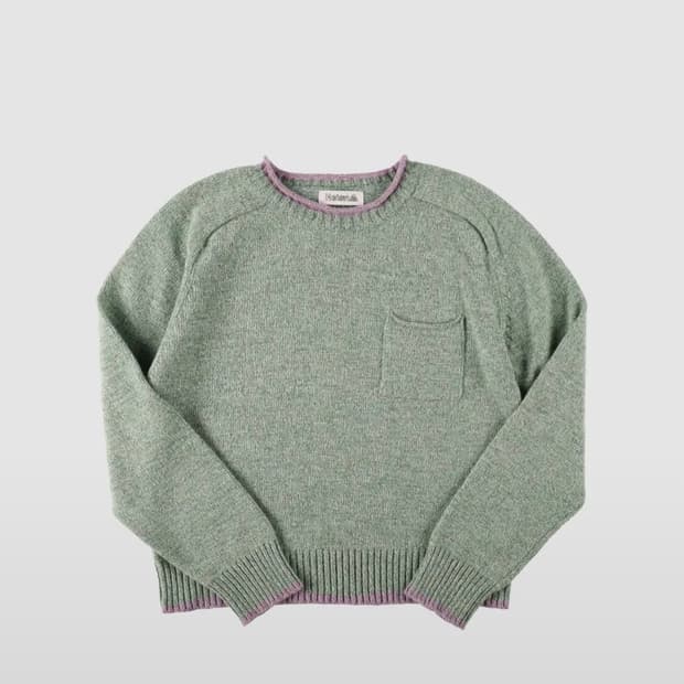 하이산 더스티 풀 오버 니트 민트