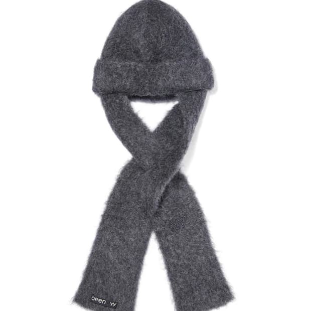 오픈와이와이 모헤어 스카프 비니