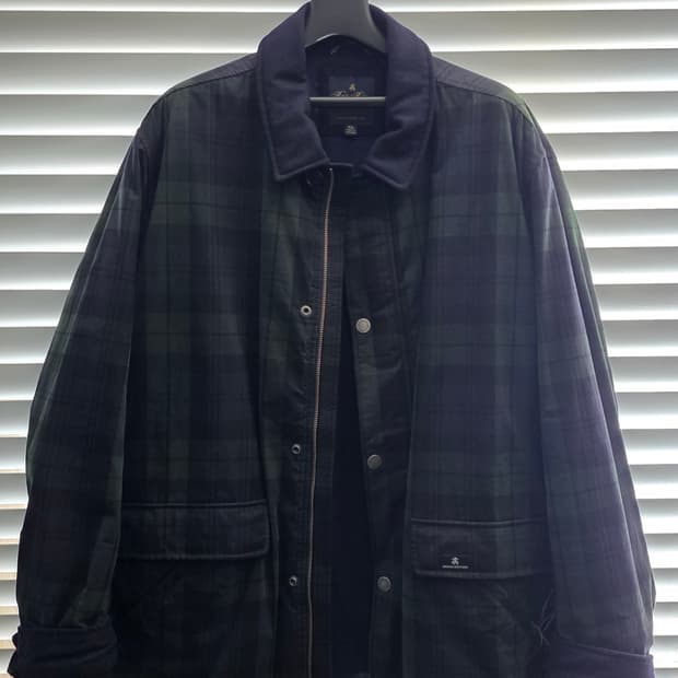 브룩스브라더스 블랙와치 왁스자켓 xxl