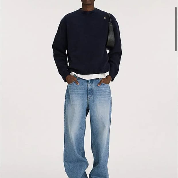 렉토 로우라이즈 데님팬츠 블루 L