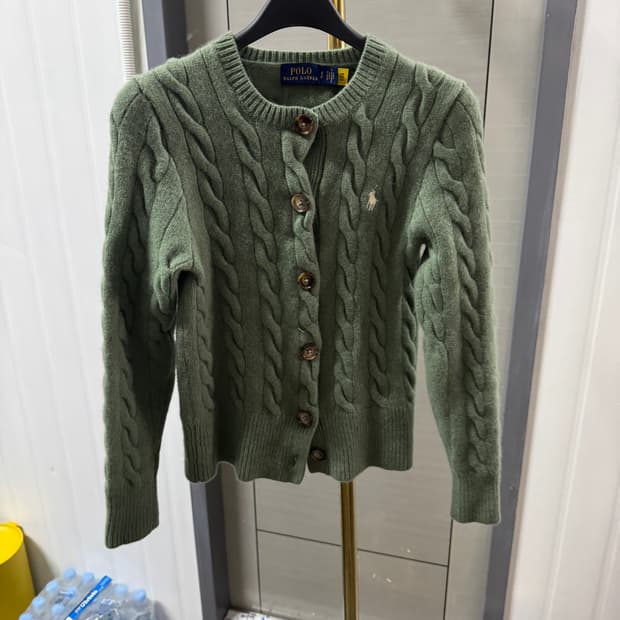 폴로 랄프로렌 꽈배기 가디건 xs