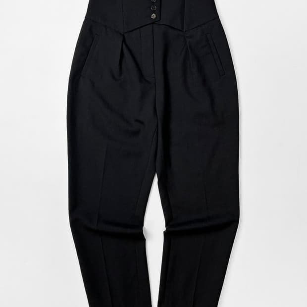 생로랑 YSL 20ss 하이웨이스트 스트레이트 팬츠 PN5014