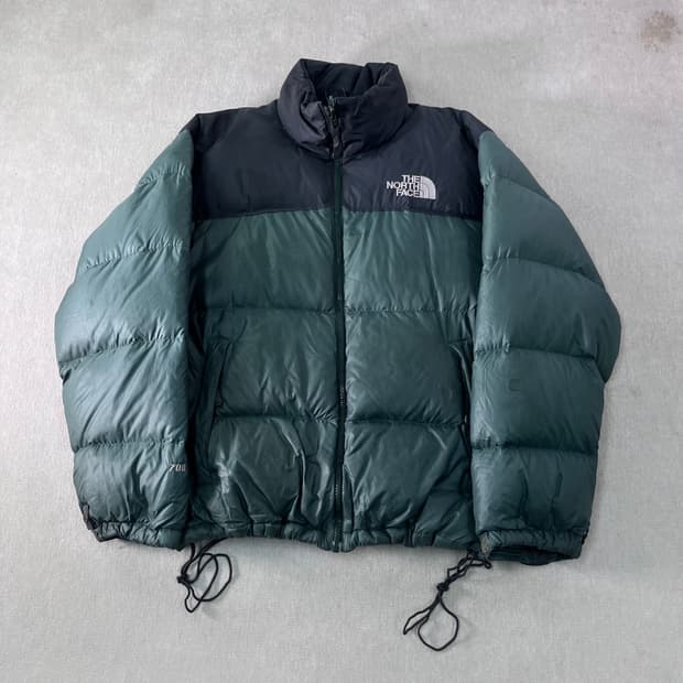 100 노스페이스 눕시 700 그린 패딩