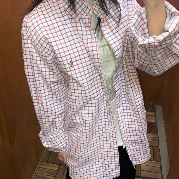 (XL) POLO 폴로 랄프로렌 체크 셔츠 슬림핏