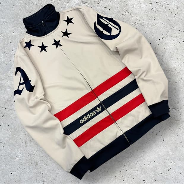 [95] 13s 아디다스 아이보리 스타 트랙탑 져지 집업 D127