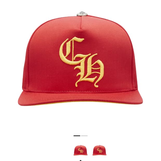 크롬하츠 CH 실버 버튼 햇 레드 옐로우 