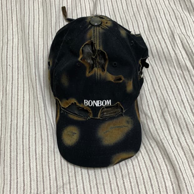 BONBOM 데미지 워싱 볼캡