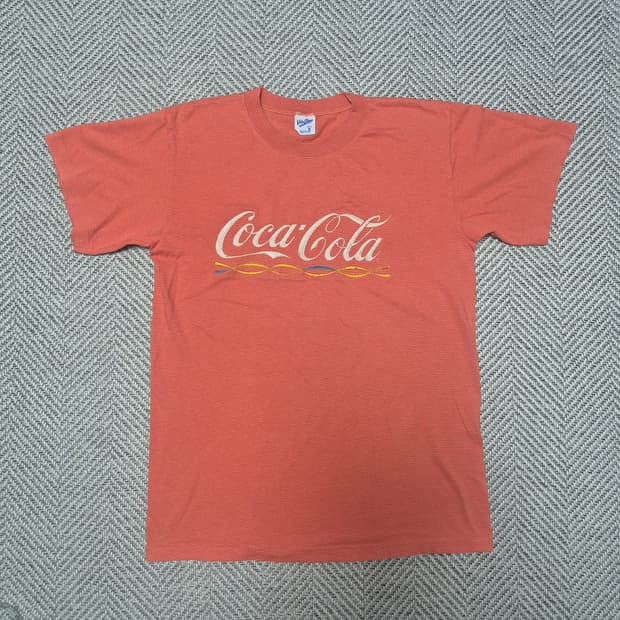 90s 코카콜라 자수 싱글스티치 티셔츠(M)