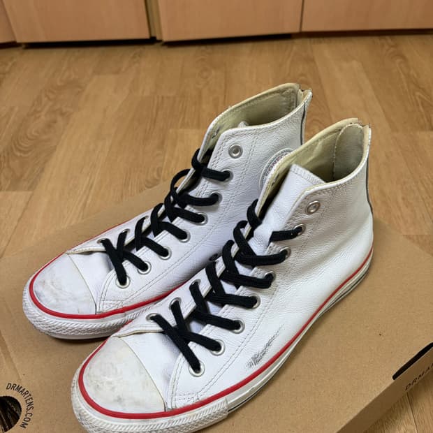 레더 화이트 지퍼 컨버스 270