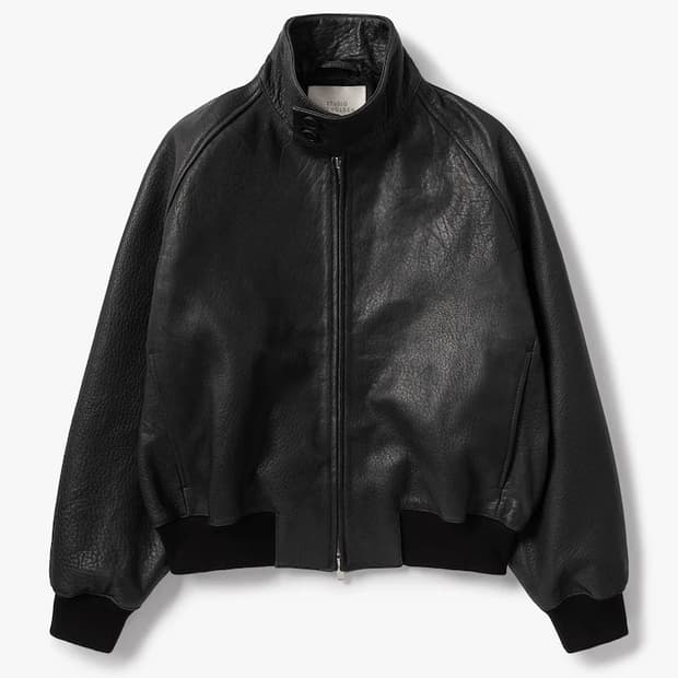 스튜디오 니콜슨 텍스터드 레더 자켓 S