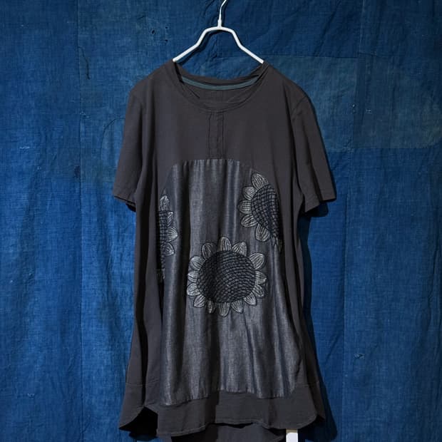 44-66 ) Japanese Vintage Sunflower Dress