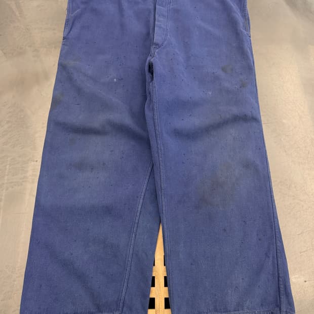 1950s FRENCH HAIRY INDIGO DENIM 프렌치워크팬츠