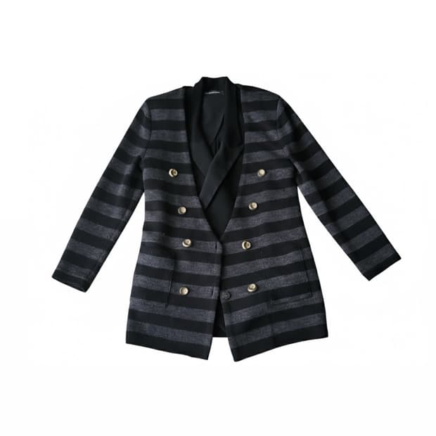 Alexander wang 알렉산더 왕 스트라이프 더블버튼 자켓 55