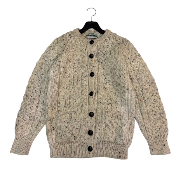Aran Crafts 헤비울 라운드넥 가디건