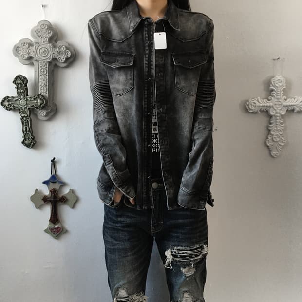 Biker mood washing jacket
