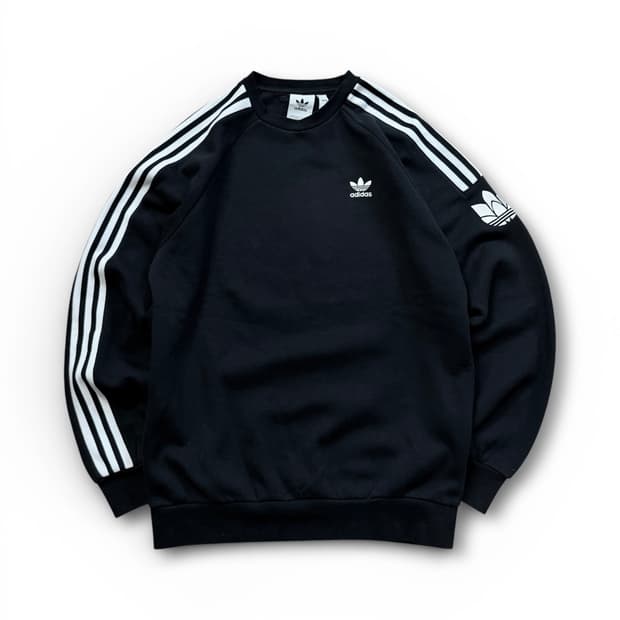 아디다스 트레포일 로고 자수 기모 맨투맨