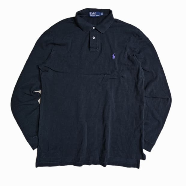폴로 랄프로렌 긴팔 폴로 셔츠 블랙 L