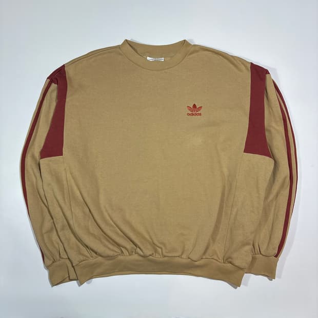 아디다스 파이어버드 베이지 삼선 맨투맨