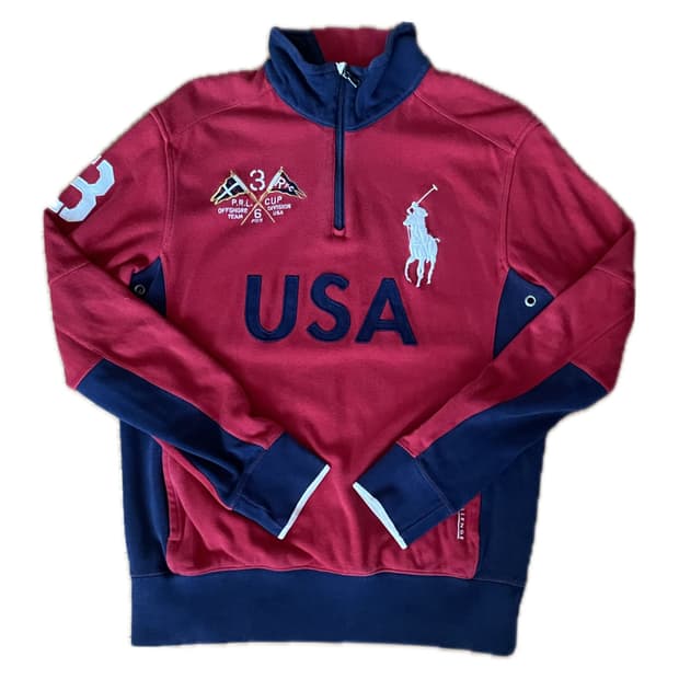 폴로 랄프로렌 USA 하프집업