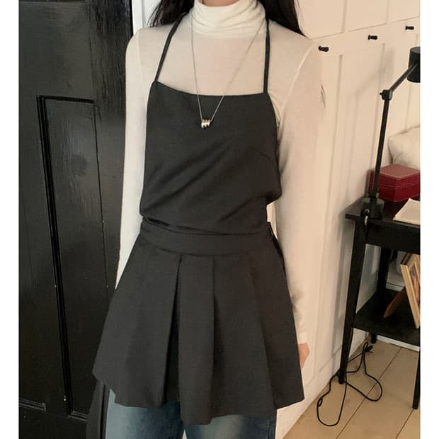 어리틀빗 mui halter pleated ops (차콜)