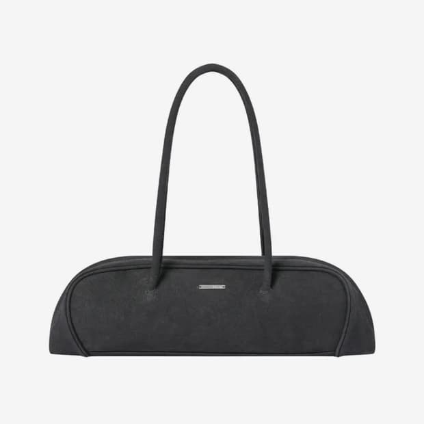 [레이 PICK]Twill baguette bag CHARCOAL