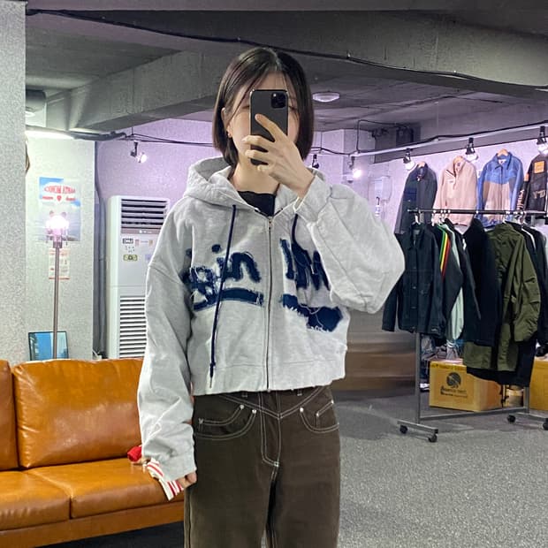 미드나잇무브 빅로고 디트로이트 후드집업 B4400