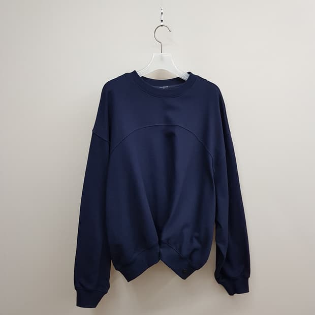 한섬 시스템 2021 버튼 디테일 오버핏 맨투맨 F사이즈