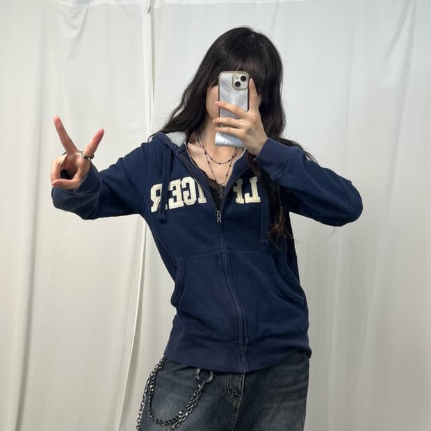 Tommyhilfiger navy hood zip-up