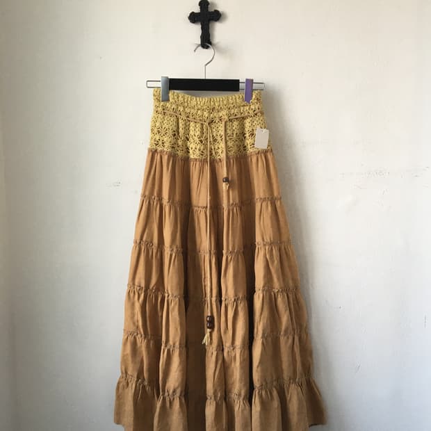 Crochet point layer skirt