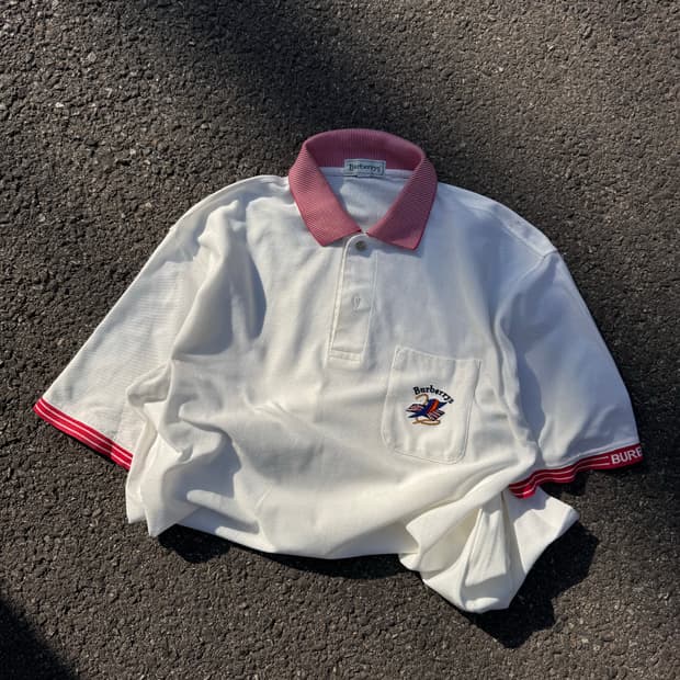 90s 버버리 PK 반팔티셔츠