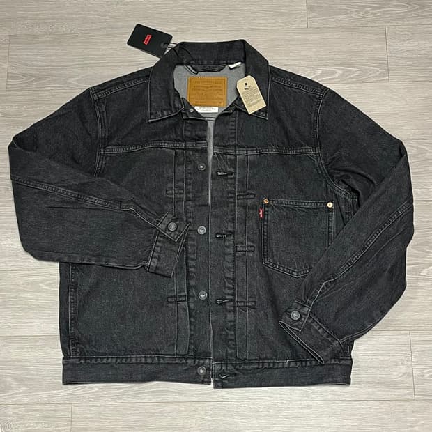 (새상품) 리바이스 프리미엄 라인 타입1 1세대 블랙 데님 트러커 자켓