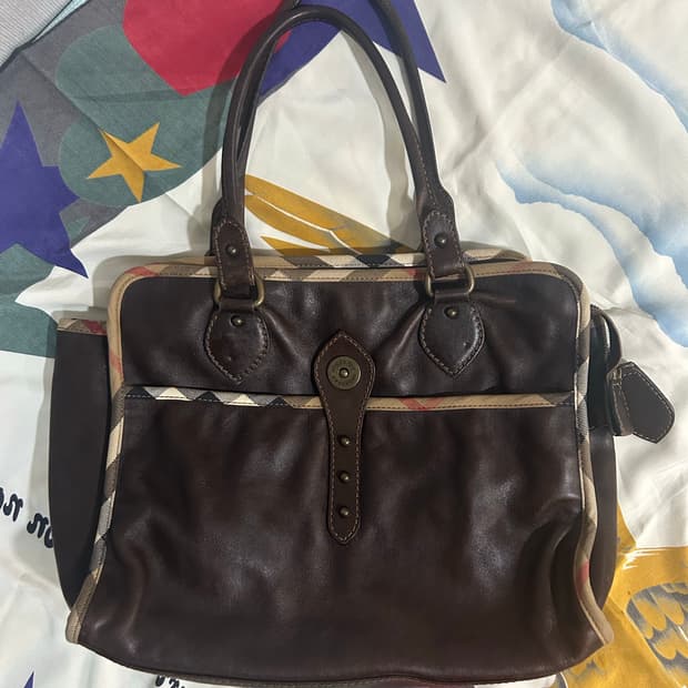 버버리 하우스 체크 토트백