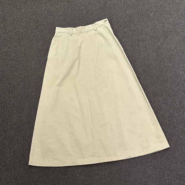 OS)J.Press vintage 베이지 코튼 플레어 스커트