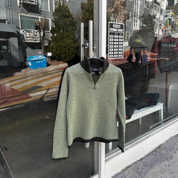 파타고니아 램스울 하프 집업 니트 