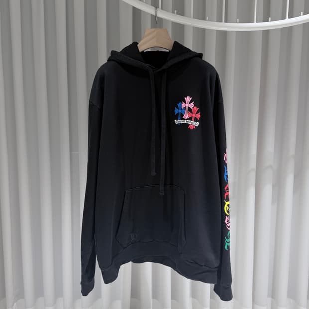 (A/XXL) / 크롬하츠 멀티컬러 블랙 후드집업