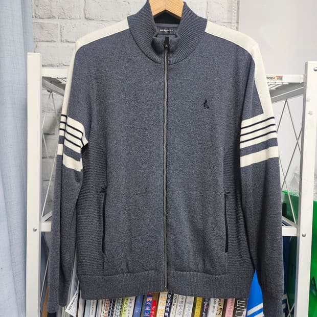 빈폴 남성 골프방풍니트 100 울 풀집업 가디건 MM03