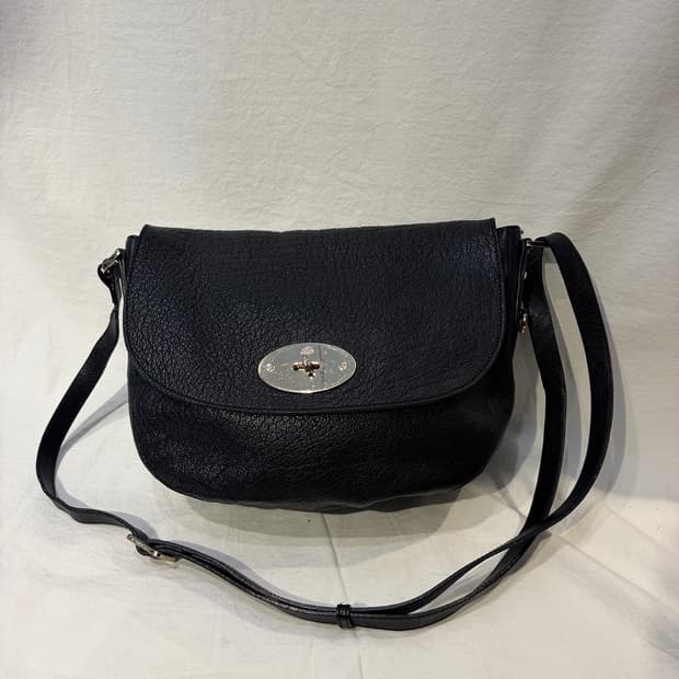 멀버리 락스몰 블랙 레더 크로스백 가방