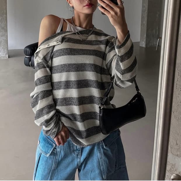 유랜 스트라이프 여름 티셔츠