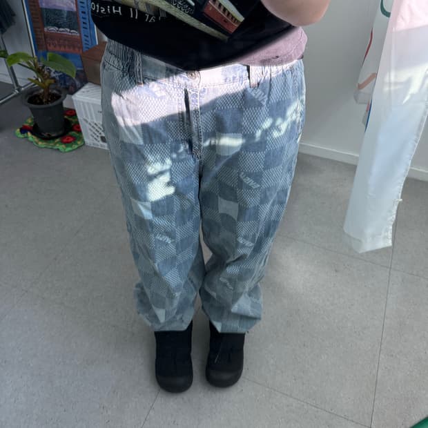 Evisu print jogger pants