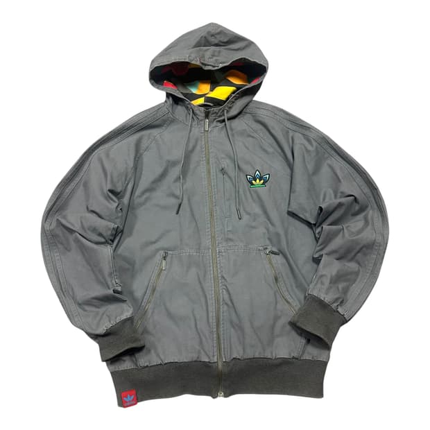 ✨ (바배) 아디다스 파이어버드 코튼 캔버스 워크 후드 자켓