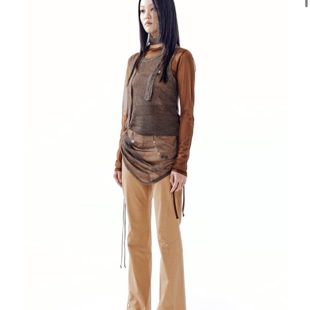 Debby upper SHIMMER MESH SCARF DRESS_BRO