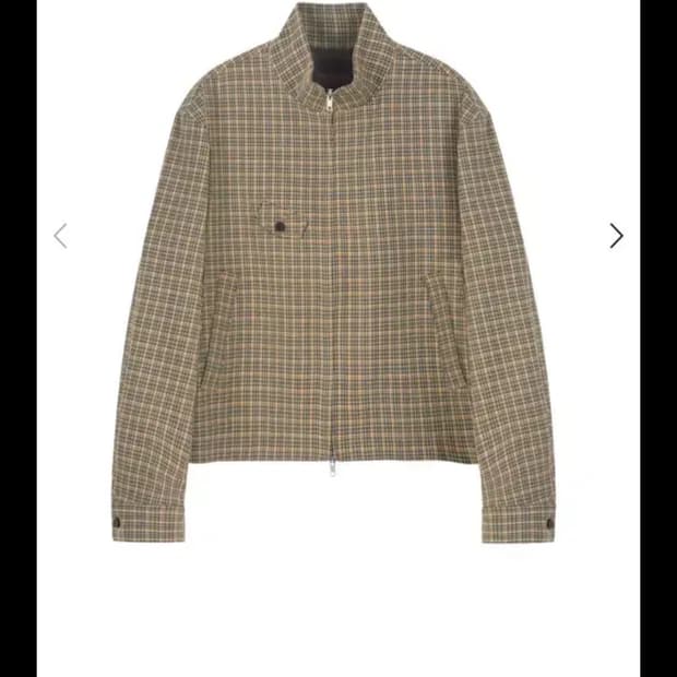 [L] STU 하이넥 크롭 체크 자켓