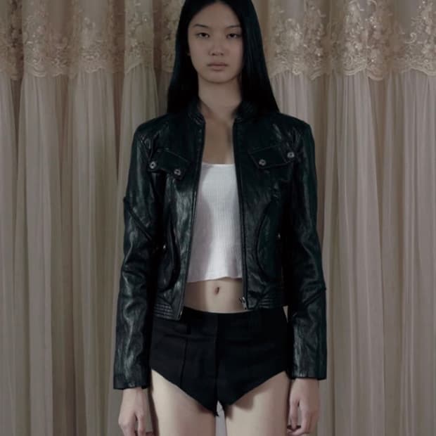 보헤미안서울 레더 자켓 카리나 착용