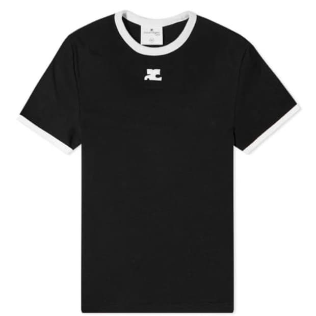 꾸레쥬 반팔티 블랙 