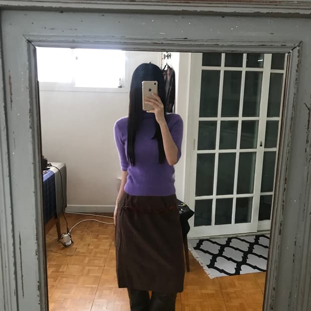 vintage angora turtle neck knit