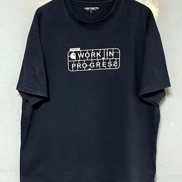 칼하트 윕 모델 킷 남자 반팔티셔츠 캐주얼 라운드넥 네이비 XL 105 