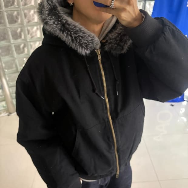 FUR HOODIE JAC 인조 모피 후드 재킷