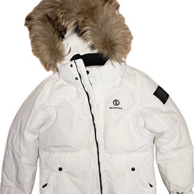 빈폴 아웃도어 화이트 패딩 90